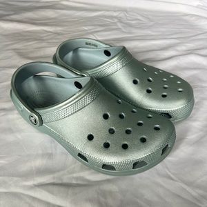 Light Blue Metallic Crocs!